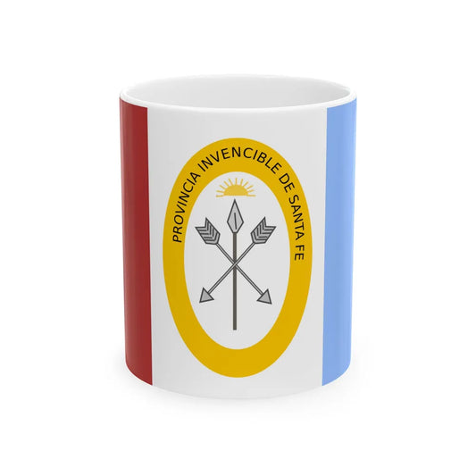 Flag of Santa Fe Province Argentina - White Coffee Mug 11oz - Go Mug Yourself