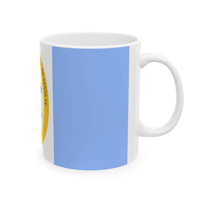 Flag of Santa Fe Province Argentina - White Coffee Mug - Go Mug Yourself