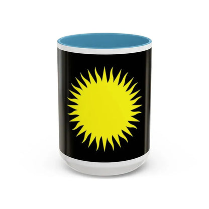 Flag of Santa Lucija Malta - Accent Coffee Mug 15oz Light Blue - Go Mug Yourself