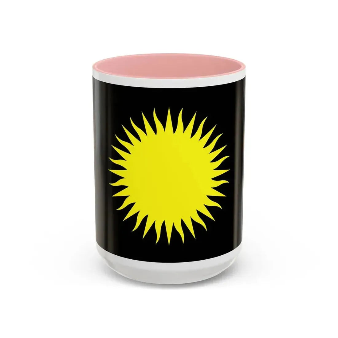 Flag of Santa Lucija Malta - Accent Coffee Mug 15oz Pink - Go Mug Yourself