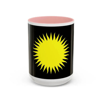 Flag of Santa Lucija Malta - Accent Coffee Mug 15oz Pink - Go Mug Yourself
