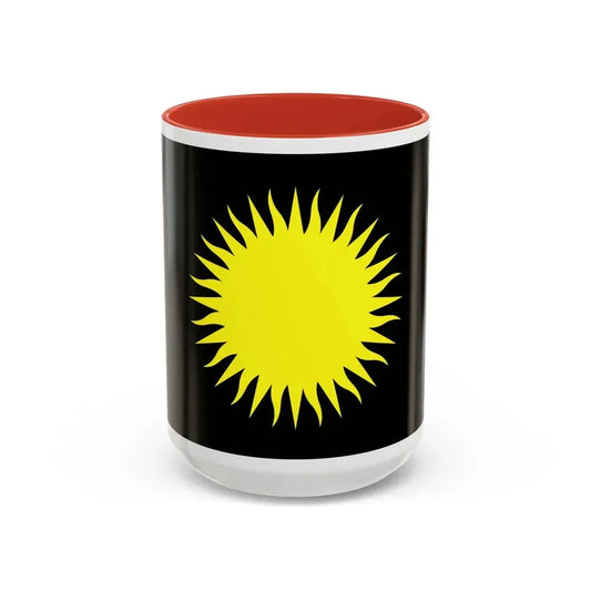 Flag of Santa Lucija Malta - Accent Coffee Mug 15oz Red - Go Mug Yourself