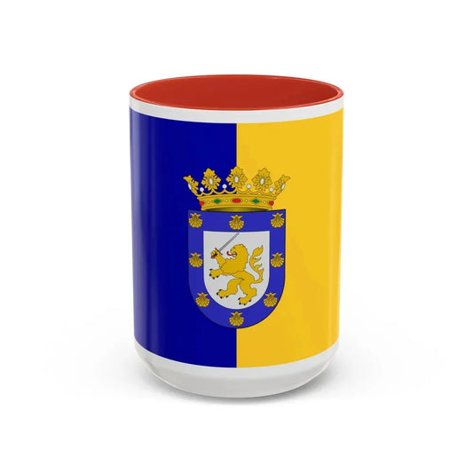 Flag of Santiago Chile - Accent Coffee Mug 15oz Red - Go Mug Yourself