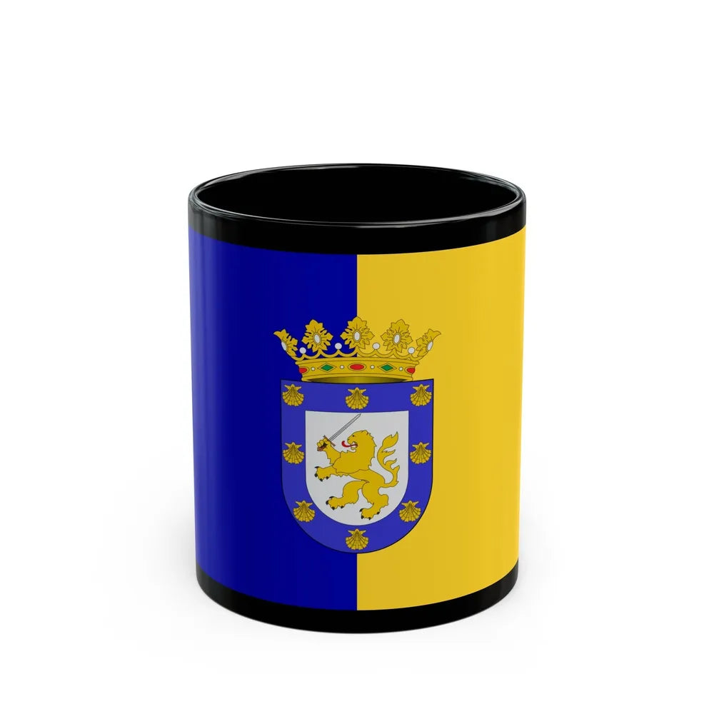 Flag of Santiago Chile - Black Coffee Mug-11oz-Go Mug Yourself