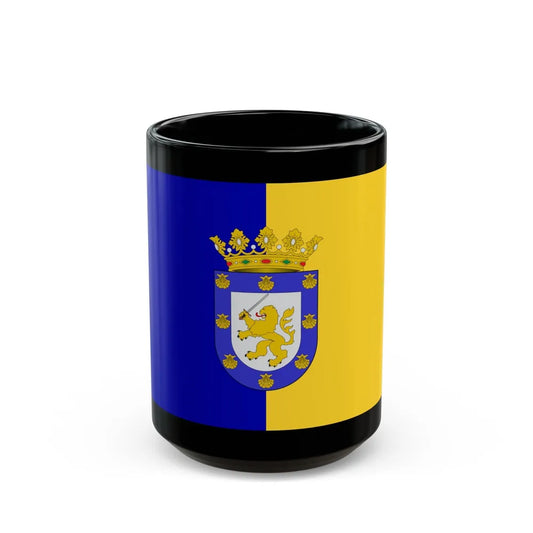 Flag of Santiago Chile - Black Coffee Mug-15oz-Go Mug Yourself