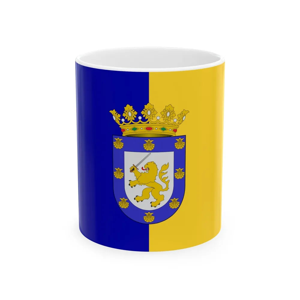 Flag of Santiago Chile - White Coffee Mug-11oz-Go Mug Yourself