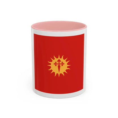 Flag of Santiago del Estero Province Argentina - Accent Coffee Mug 11oz Pink - Go Mug Yourself