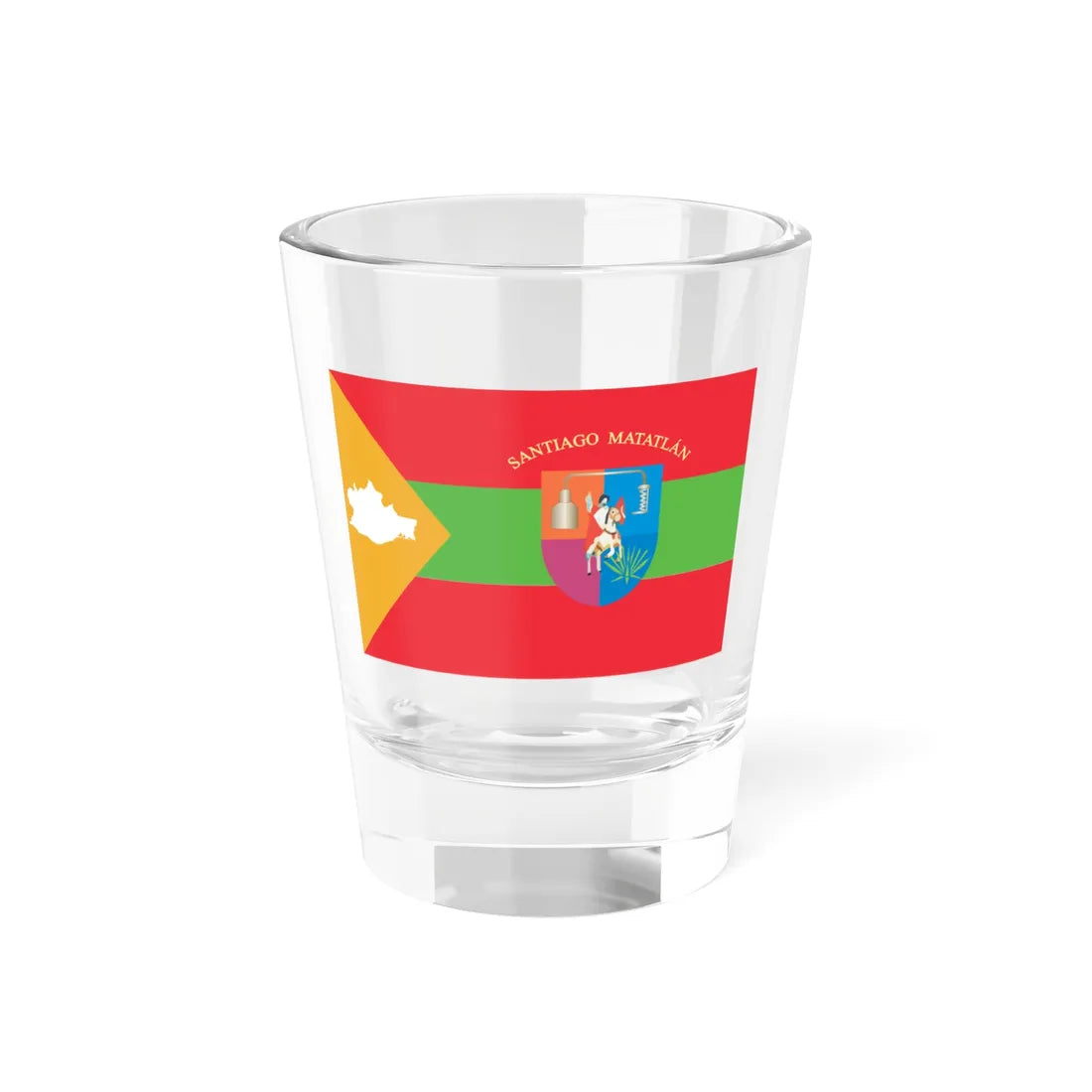 Flag of Santiago Matatlán Oaxaca (Mexico) Shot Glass 1.5oz 1.5oz - Go Mug Yourself
