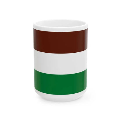Flag of Santos Mercado Bolivia (Bolivia) White Coffee Mug 15oz - Go Mug Yourself