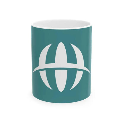 Flag of Sanyo-Onoda Yamaguchi (Japan) White Coffee Mug 11oz - Go Mug Yourself