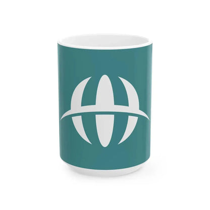 Flag of Sanyo-Onoda Yamaguchi (Japan) White Coffee Mug 15oz - Go Mug Yourself