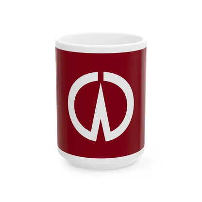 Flag of Sanyo Yamaguchi 1956-2005 (Japan) White Coffee Mug 15oz - Go Mug Yourself
