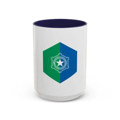 Flag of Sapporo Hokkaido Japan - Accent Coffee Mug 15oz Navy - Go Mug Yourself