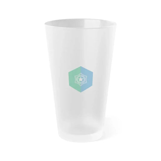 Flag of Sapporo Hokkaido Japan - Frosted Pint Glass 16oz 16oz Frosted - Go Mug Yourself