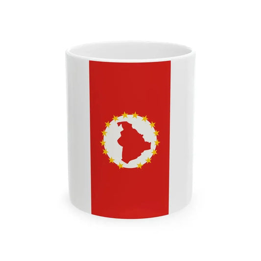 Flag of Saraj Municipality (North Macedonia) White Coffee Mug 11oz - Go Mug Yourself