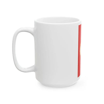 Flag of Saraj Municipality (North Macedonia) White Coffee Mug - Go Mug Yourself