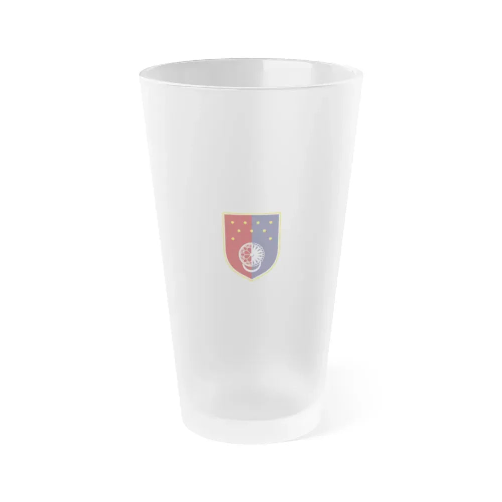 Flag of Sarajevo Canton Bosnia and Herzegovina - Frosted Pint Glass 16oz 16oz Frosted - Go Mug Yourself