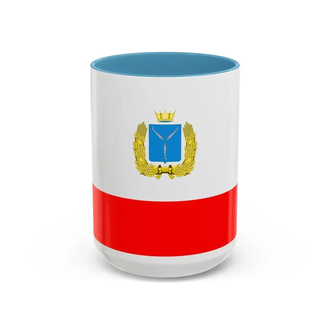 Flag of Saratov Oblast Russia - Accent Coffee Mug 15oz Light Blue - Go Mug Yourself