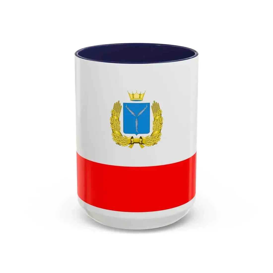 Flag of Saratov Oblast Russia - Accent Coffee Mug 15oz Navy - Go Mug Yourself