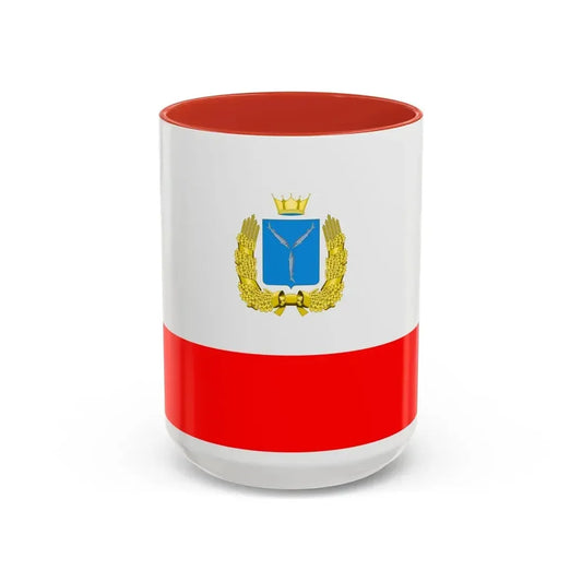 Flag of Saratov Oblast Russia - Accent Coffee Mug 15oz Red - Go Mug Yourself