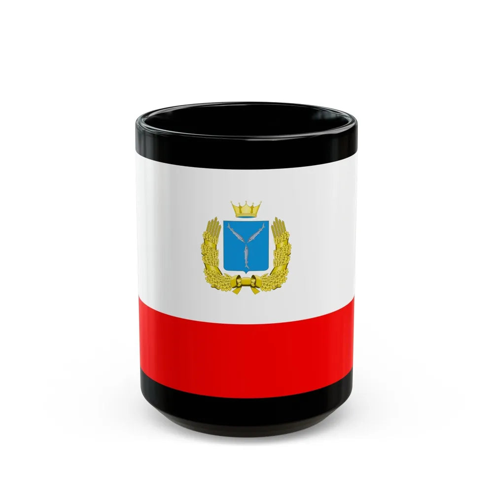 Flag of Saratov Oblast Russia - Black Coffee Mug-15oz-Go Mug Yourself