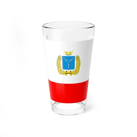 Flag of Saratov Oblast Russia - Pint Glass 16oz 16oz - Go Mug Yourself