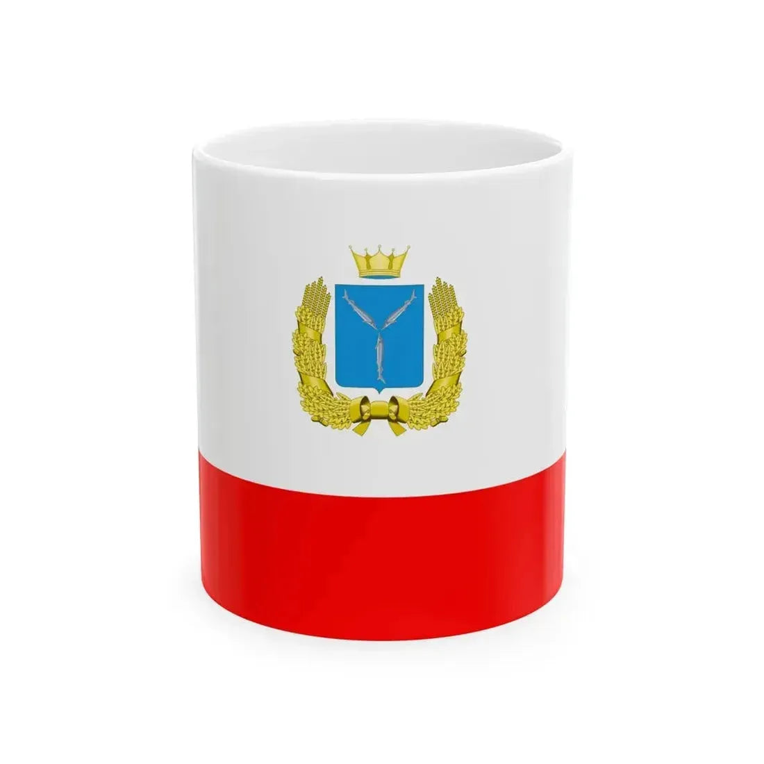 Flag of Saratov Oblast Russia - White Coffee Mug 11oz - Go Mug Yourself