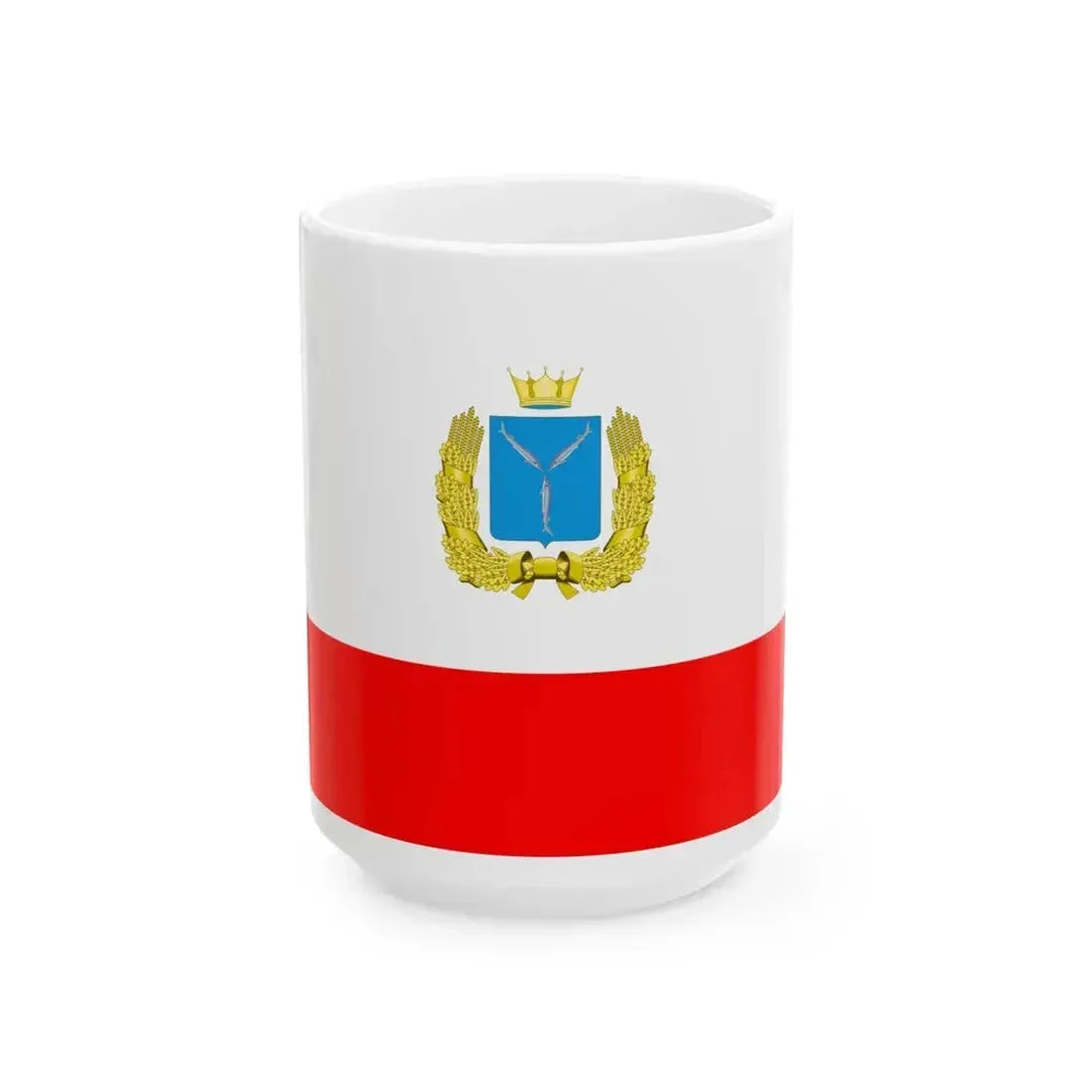 Flag of Saratov Oblast Russia - White Coffee Mug 15oz - Go Mug Yourself