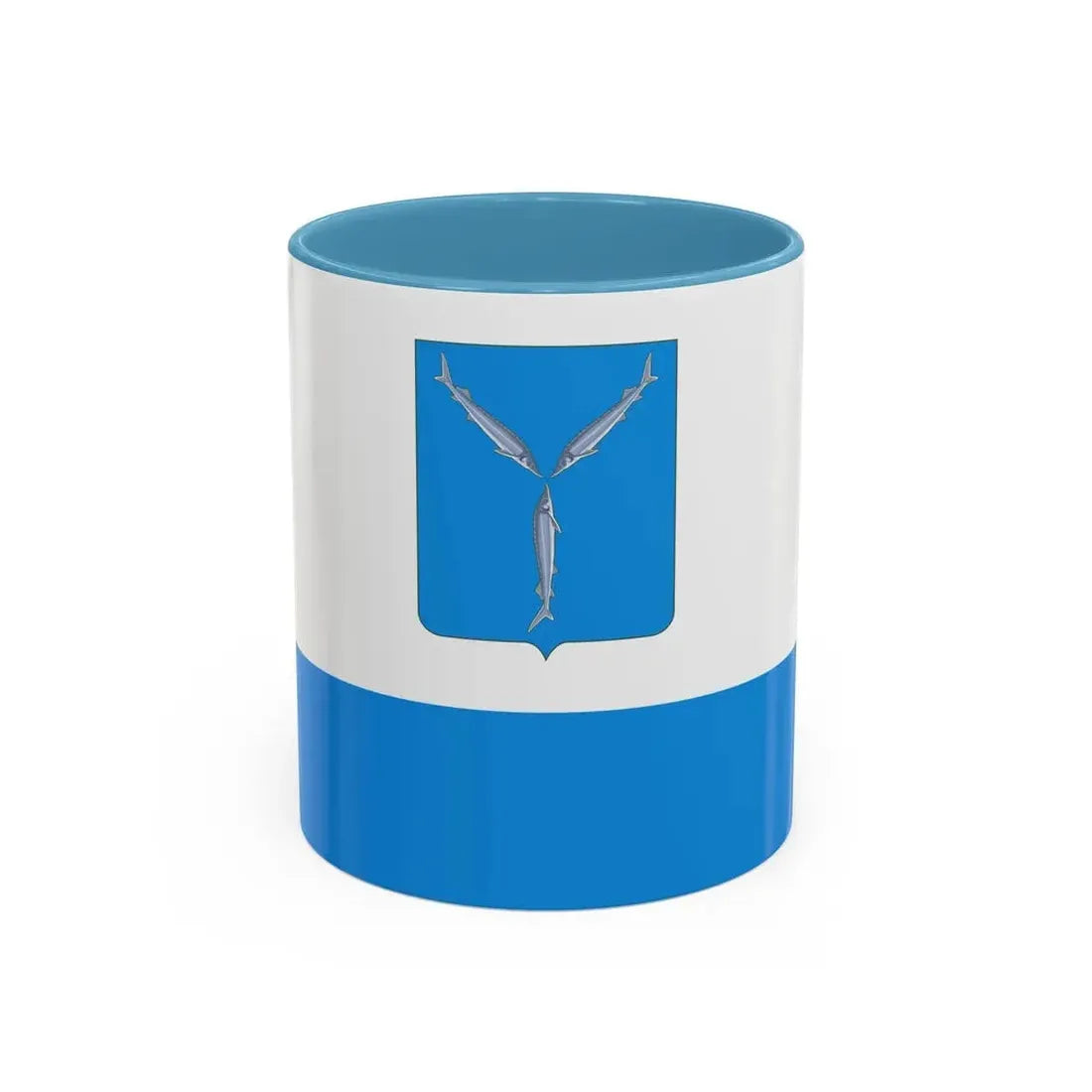 Flag of Saratov Russia - Accent Coffee Mug 11oz Light Blue - Go Mug Yourself