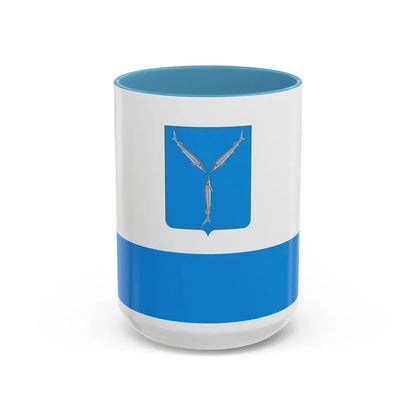 Flag of Saratov Russia - Accent Coffee Mug 15oz Light Blue - Go Mug Yourself