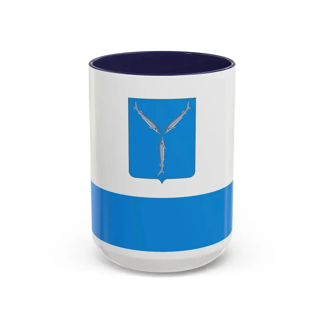 Flag of Saratov Russia - Accent Coffee Mug 15oz Navy - Go Mug Yourself