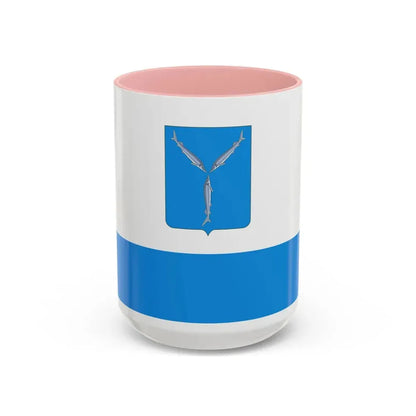 Flag of Saratov Russia - Accent Coffee Mug 15oz Pink - Go Mug Yourself