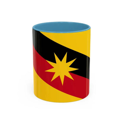 Flag of Sarawak Malaysia - Accent Coffee Mug 11oz Light Blue - Go Mug Yourself