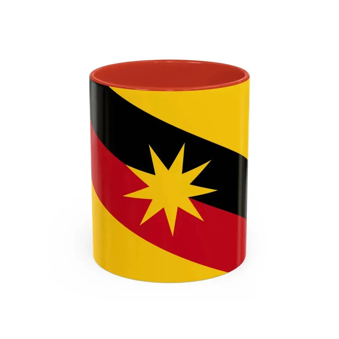 Flag of Sarawak Malaysia - Accent Coffee Mug 11oz Red - Go Mug Yourself