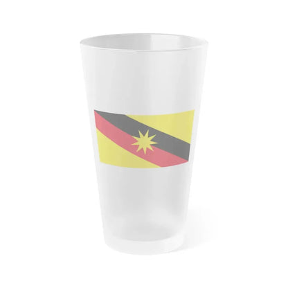 Flag of Sarawak Malaysia - Frosted Pint Glass 16oz 16oz Frosted - Go Mug Yourself