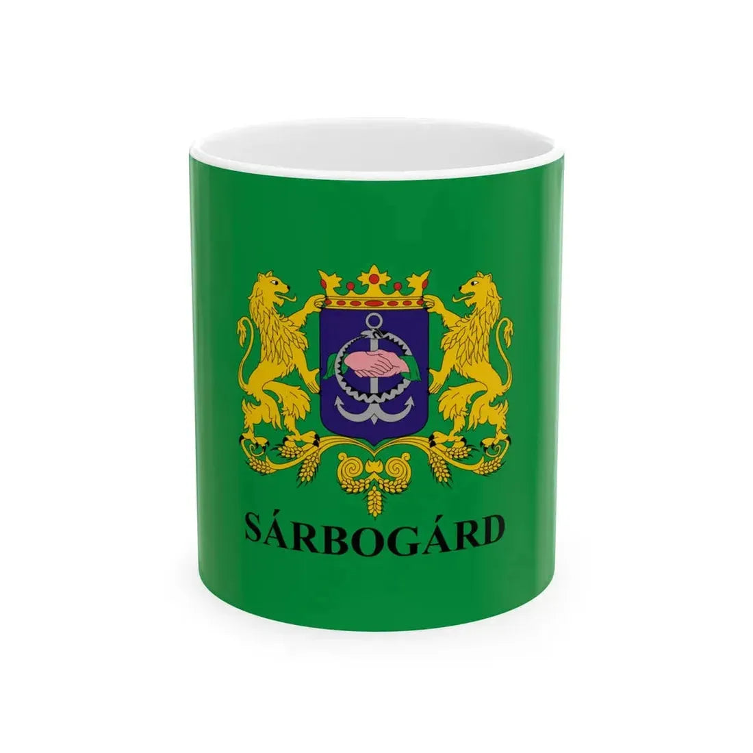 Flag of Sarbogard (Hungary) White Coffee Mug 11oz - Go Mug Yourself