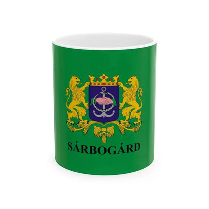 Flag of Sarbogard (Hungary) White Coffee Mug 11oz - Go Mug Yourself