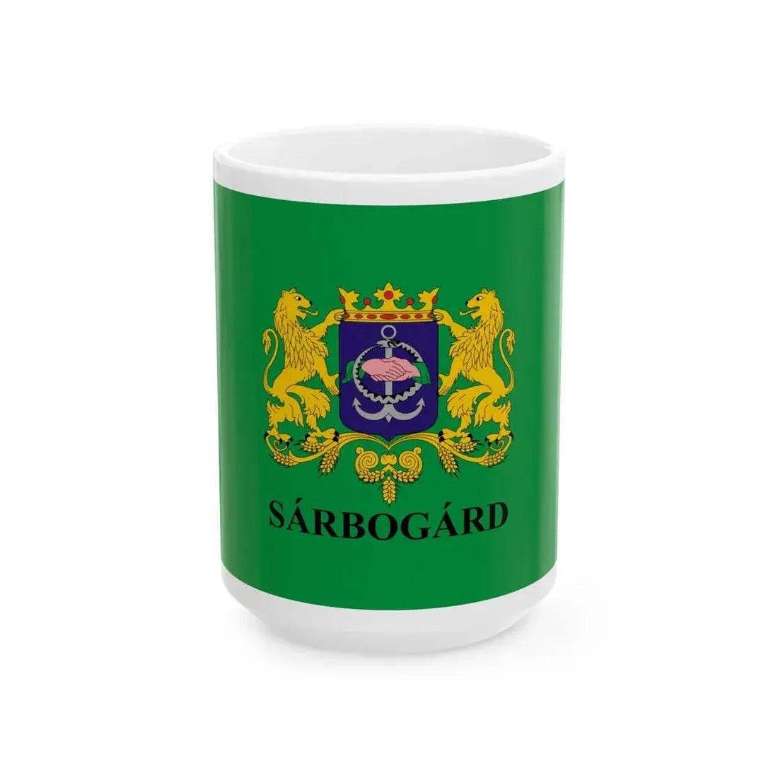 Flag of Sarbogard (Hungary) White Coffee Mug 15oz - Go Mug Yourself