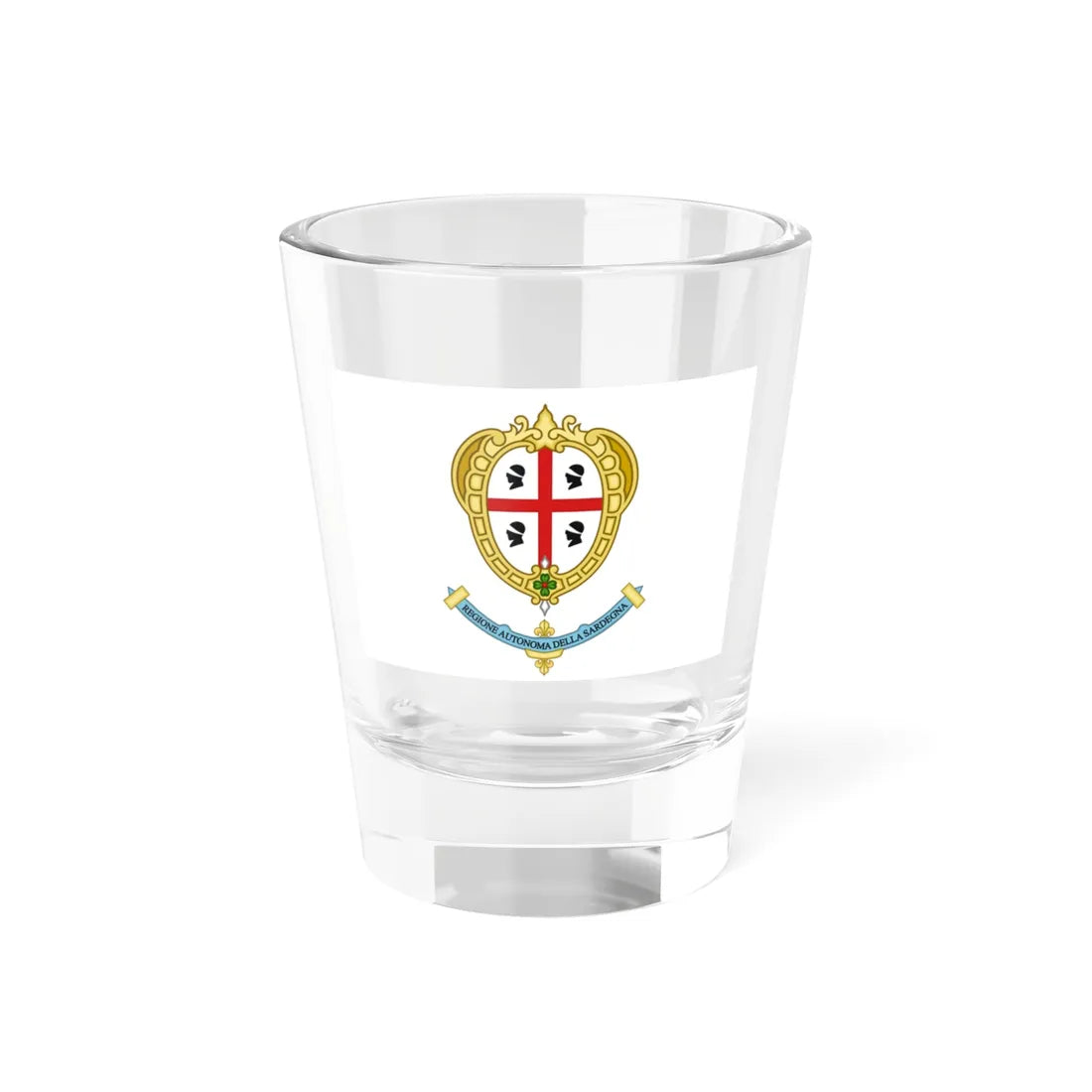 Flag of Sardinia 1995 (Italy) Shot Glass 1.5oz 1.5oz - Go Mug Yourself