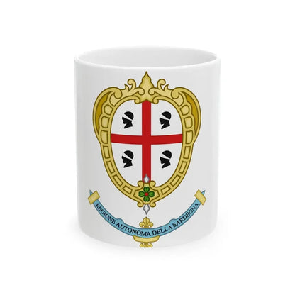Flag of Sardinia 1995 (Italy) White Coffee Mug 11oz - Go Mug Yourself