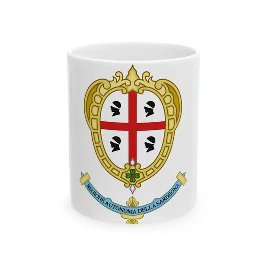 Flag of Sardinia 1995 (Italy) White Coffee Mug 11oz - Go Mug Yourself