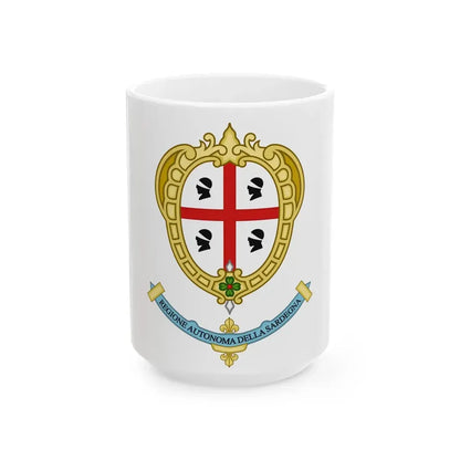 Flag of Sardinia 1995 (Italy) White Coffee Mug 15oz - Go Mug Yourself