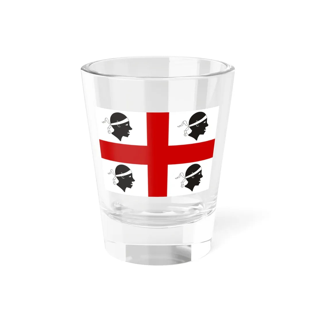 Flag of Sardinia alternate (Italy) Shot Glass 1.5oz 1.5oz - Go Mug Yourself