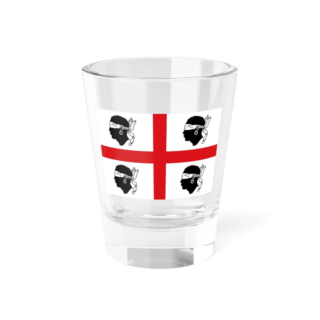 Flag of Sardinia Italy 1950-1999 (Italy) Shot Glass 1.5oz 1.5oz - Go Mug Yourself