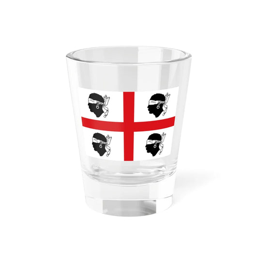 Flag of Sardinia Italy 1950-1999 (Italy) Shot Glass 1.5oz 1.5oz - Go Mug Yourself