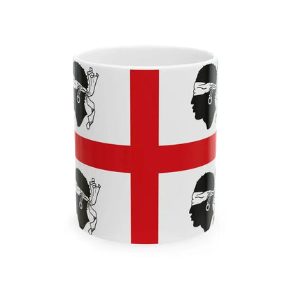 Flag of Sardinia Italy 1950-1999 (Italy) White Coffee Mug 11oz - Go Mug Yourself