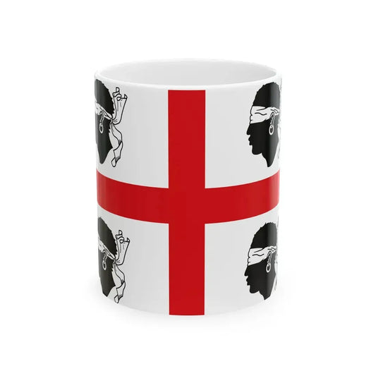 Flag of Sardinia Italy 1950-1999 (Italy) White Coffee Mug 11oz - Go Mug Yourself