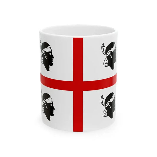 Flag of Sardinia (Italy) White Coffee Mug 11oz - Go Mug Yourself