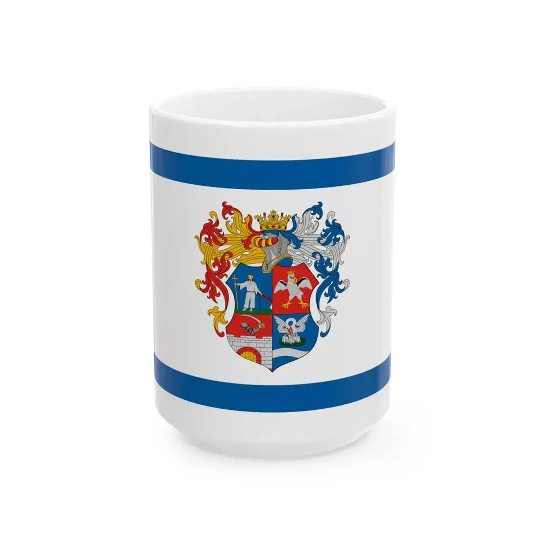 Flag of Sarkad (Hungary) White Coffee Mug 15oz - Go Mug Yourself