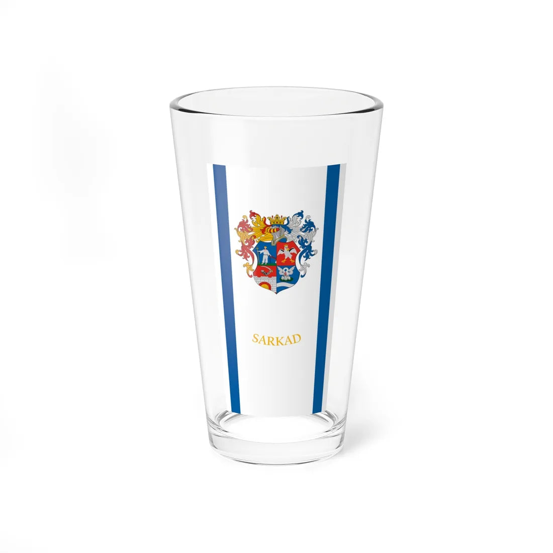 Flag of Sarkad vertical (Hungary) Pint Glass 16oz 16oz - Go Mug Yourself